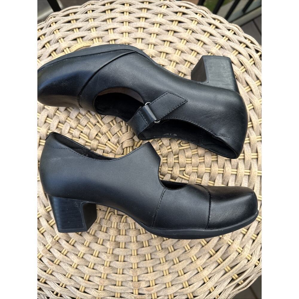 Clarks Women Rosalyn Wren Mary Jane Size 6 M Black Leather Block Heel EU 36 - Picture 13 of 16